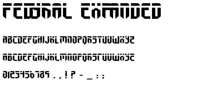 Fedyral Expanded font